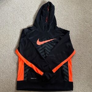 Nike Black and Bright Orange Sweatshirt